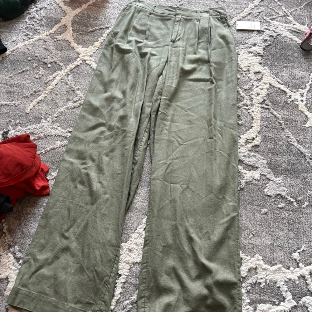 a new day Green Trousers with Relaxed Fit